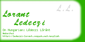 lorant ledeczi business card