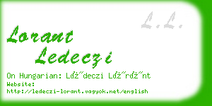lorant ledeczi business card
